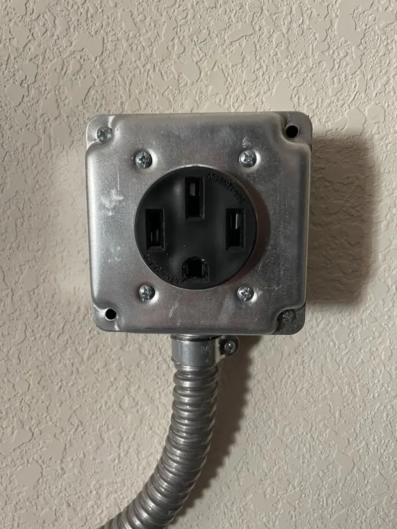 NEMA 14-50 outlet installed for Smart Home Electrical in Iona
